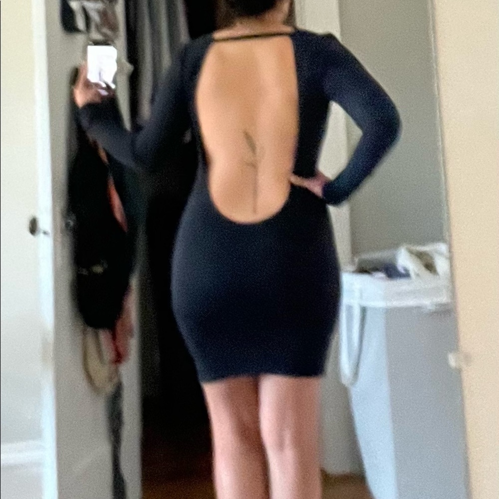 Black Backless Dress